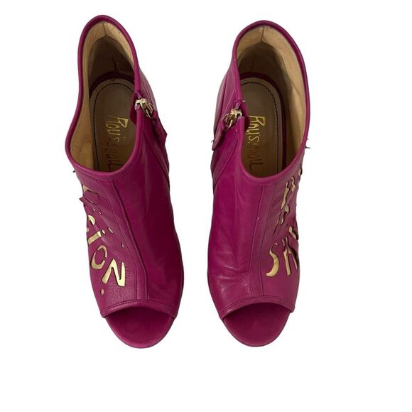 Jerome C Rousseau Womens Size 39 US 9 Pink Open Toe Love & Passion Bootie Rare - Picture 3 of 12